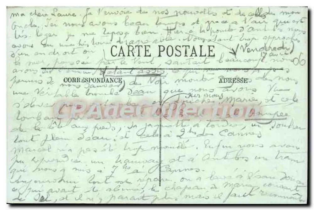 CANNES — Der Boulevard de la Croisette und der Mont-Chevalier — LL. - Rückseite