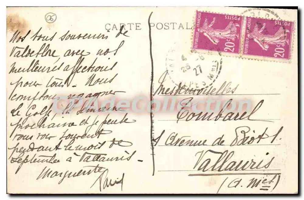 La Bolline-Valdeblore (A.M.) — Estação de verão, cura de água e leite, a 50 km de Nice — Edit. Gilletta, n° 3721 - Verso