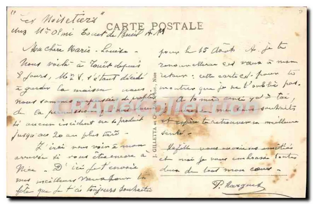 Touët-sur-Var e la Valle del Var — Ed. Gilletta, n° 1136 - Verso