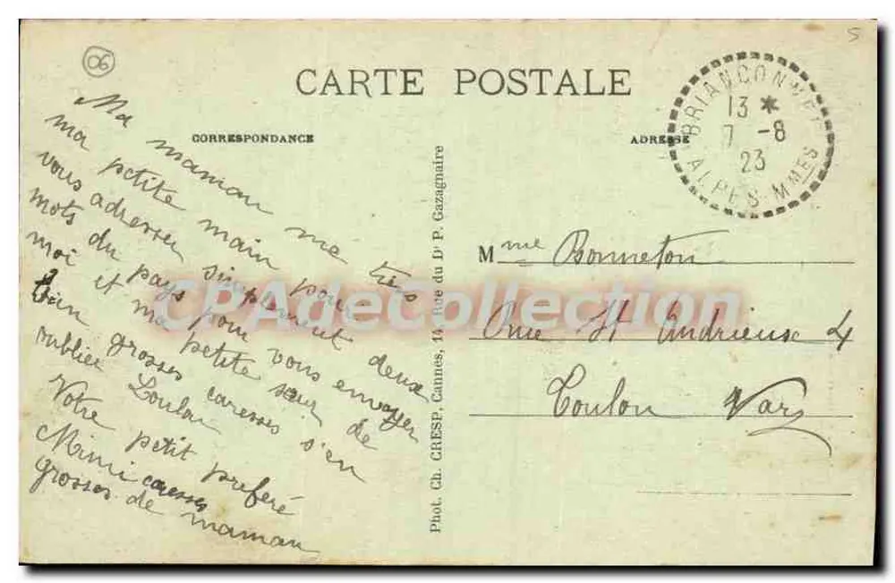 Saint-Auban - Grotte de N.-D. de la Clue — Unbekannter Verlag, Seriennummer nicht sichtbar - Rückseite