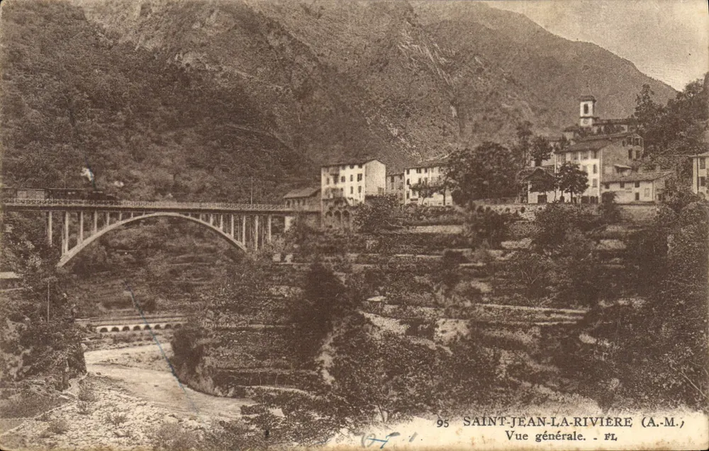 Saint-Jean-la-Rivière (A.M.) — Vista geral — Editor F.L., n° 95 - Frente