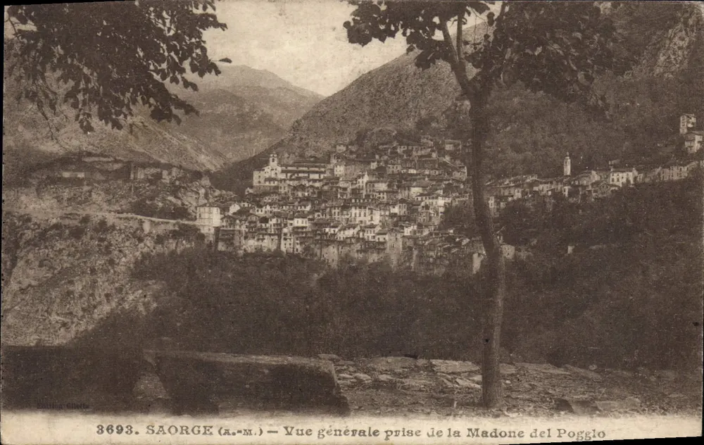 Madone del Poggio — Allgemeiner Blick von Madone del Poggio — SAORGE (A.-M.) — n° 3693 - Vorderseite