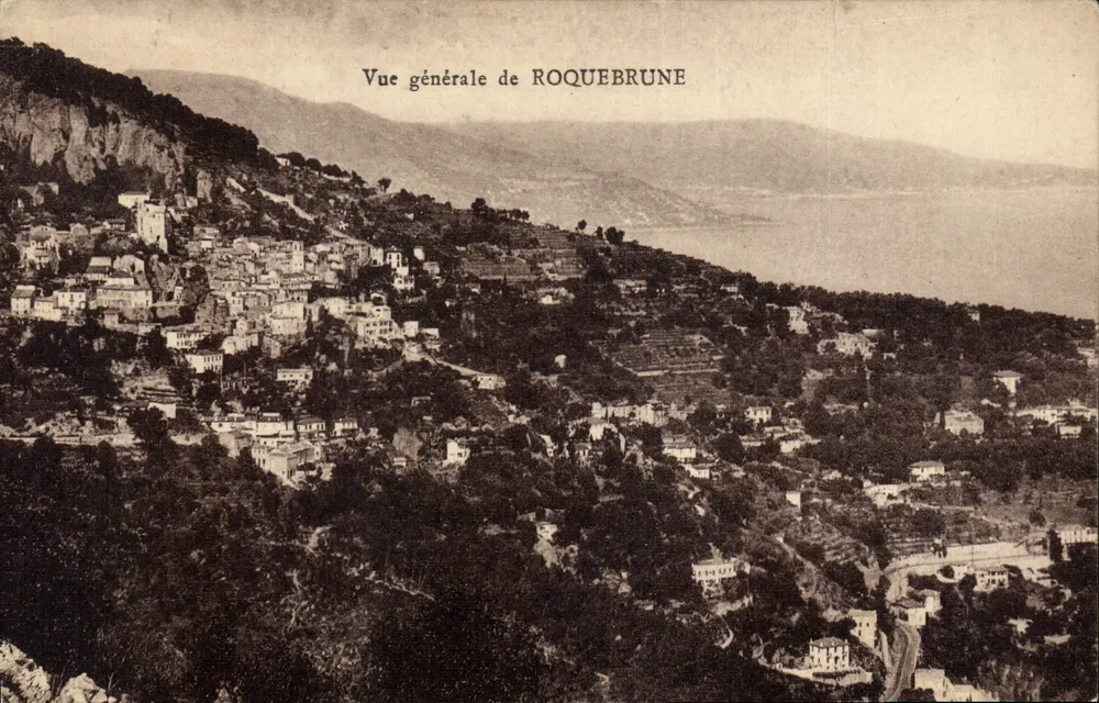 Vista geral de Roquebrune — editor A.D.I.A. - NICE, n° 65 - Frente