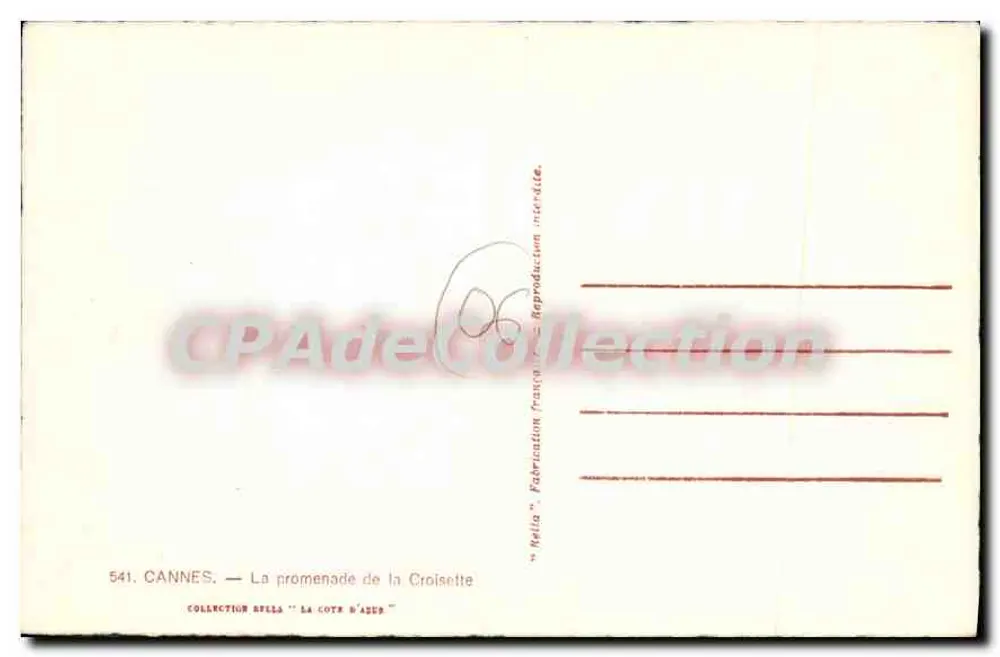 Cannes — A promenade da Croisette — editor Rella - Verso