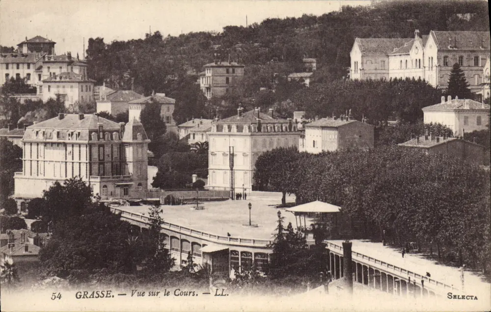 Grasse — Vista sobre o Cours — LL. — Selecta - Frente
