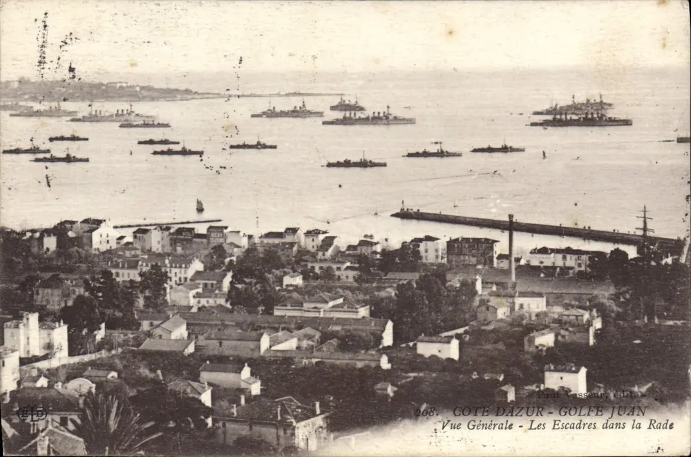 Côte d'Azur - Golfe Juan - Allgemeiner Blick - Die Flotten im Hafen — Paul Vasseur, Verlag Nr. 208 - Vorderseite
