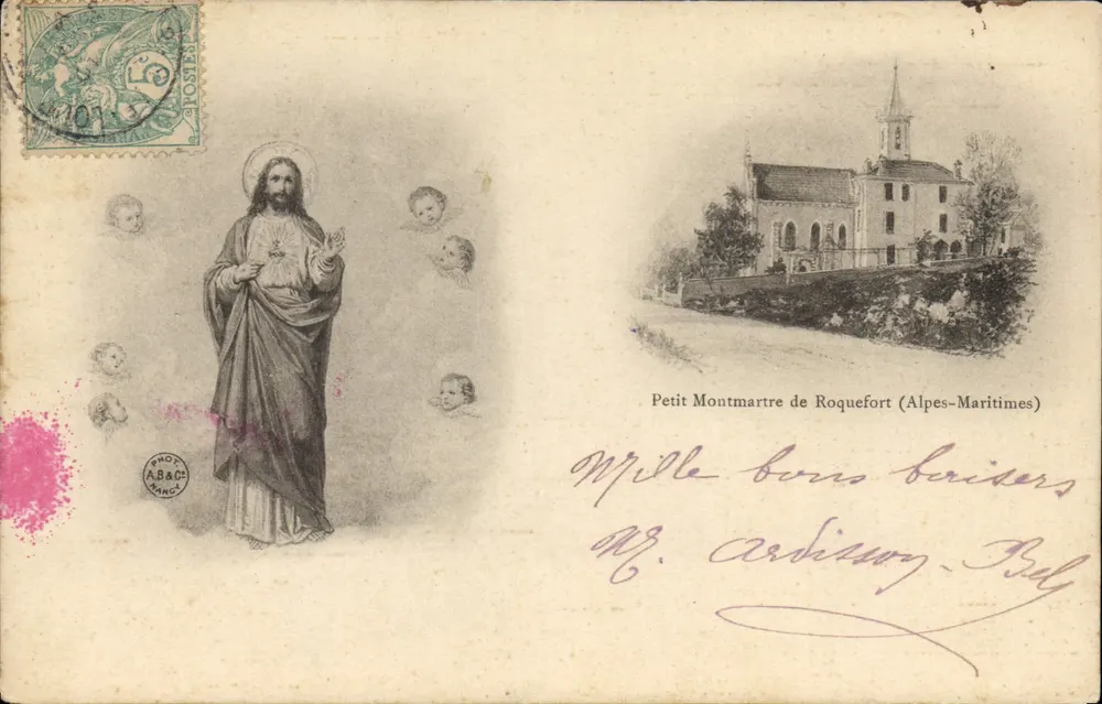 Jesus com as crianças — Petit Montmartre de Roquefort (Alpes-Maritimes) — editor ABAC - Frente
