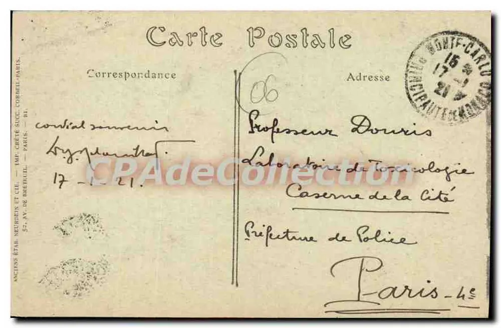Monte-Carlo — Die Gärten — CPAdeCollection - Rückseite