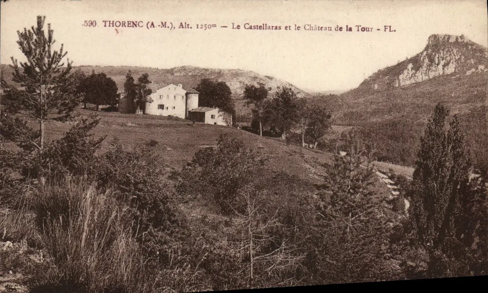 Thorenç (A.-M.), H. 1250m — Ansicht von Castellaras und Schloss der Turm — FL. - Vorderseite