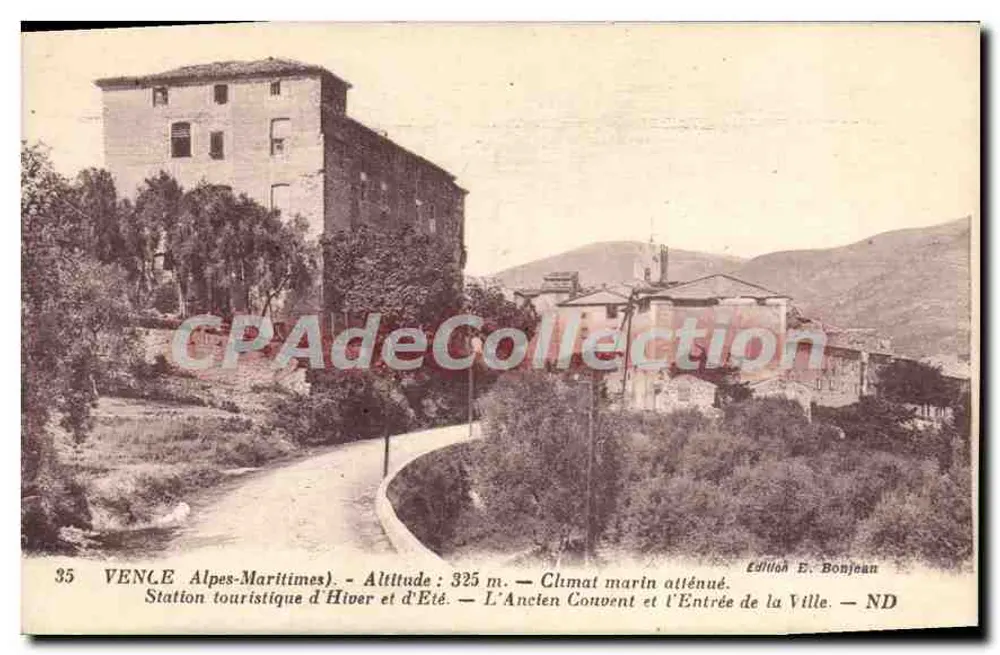 VENCE Alpes-Maritimes — Winter- und Sommer-Touriststation — Das Alte Konvent und der Eingang zur Stadt — Ausgabe E. Bonjean - Vorderseite