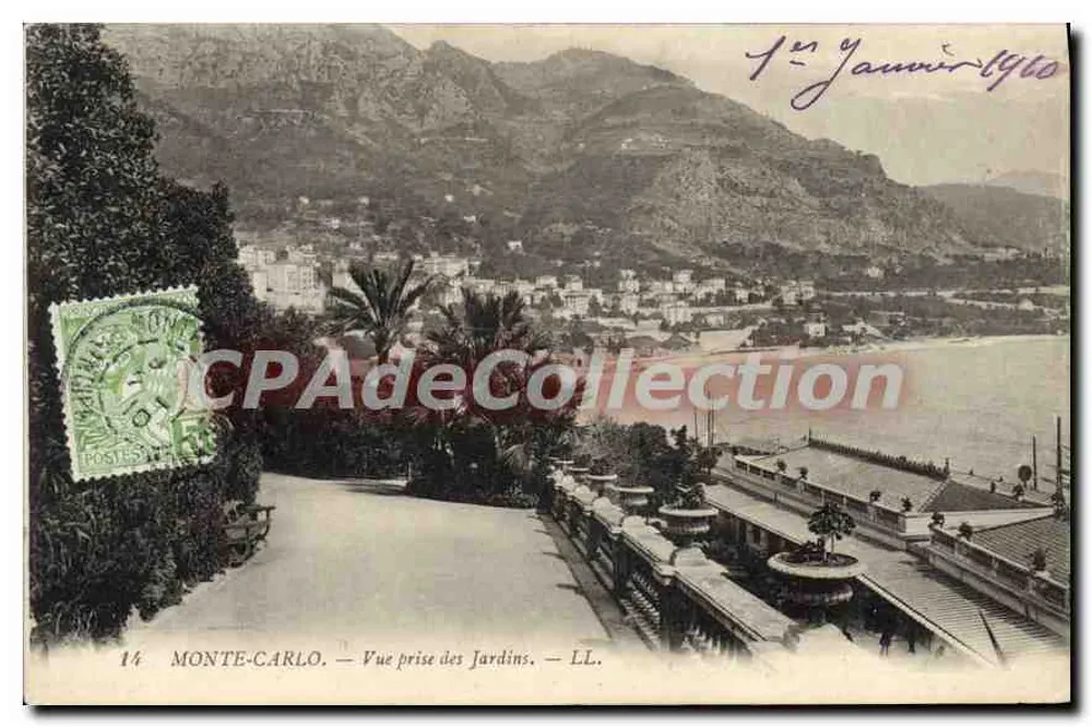 MONTE-CARLO — Ansicht vom Garten aus — LL. - Vorderseite