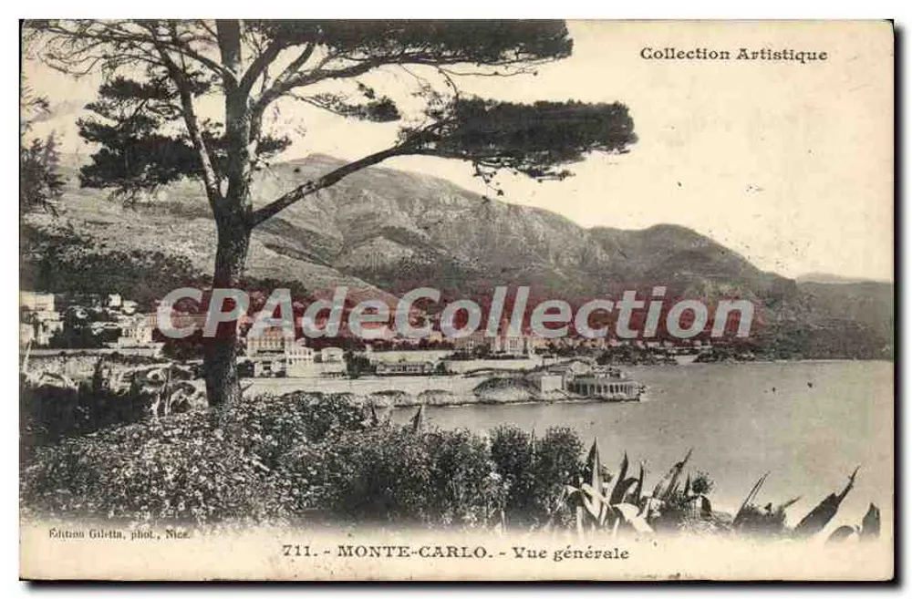 Monte-Carlo — Vista geral — Edição Giletta, fot., Nice, n° 711 - Frente