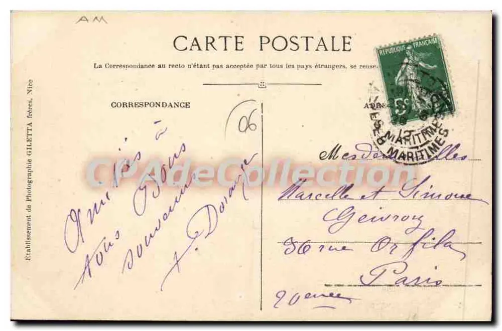 Olivenpflücken an der Côte d'Azur — Edition Gilettà, Foto Nice, Nr. 1509 - Rückseite