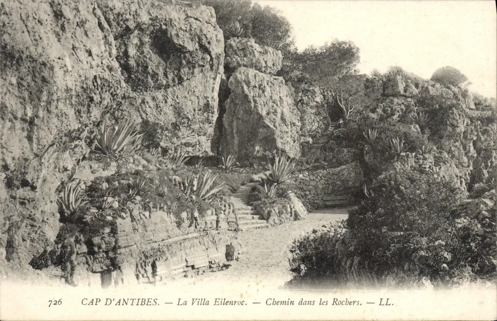 CAP D'ANTIBES — La Villa Eilenroc — Sentiero tra le Rocce — LL. — n° 726 - Recto