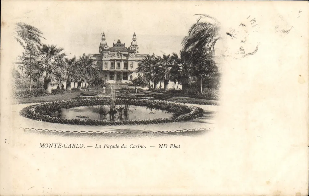Monte-Carlo — De Facade van het Casino — ND Phot - Voorkant