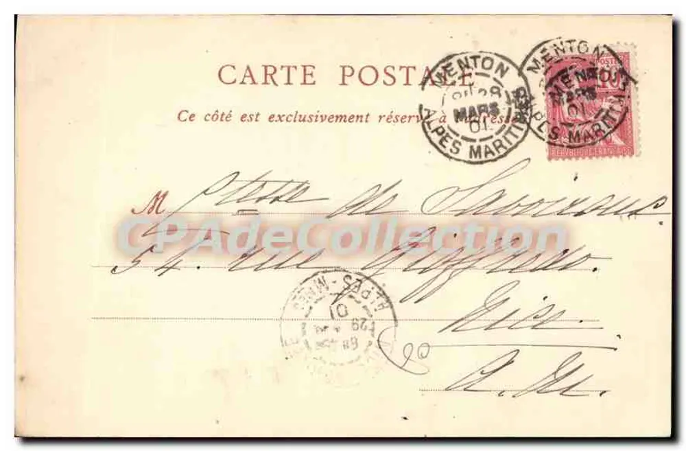 Menton — A Baía de Garavan — ND Pbot - Verso