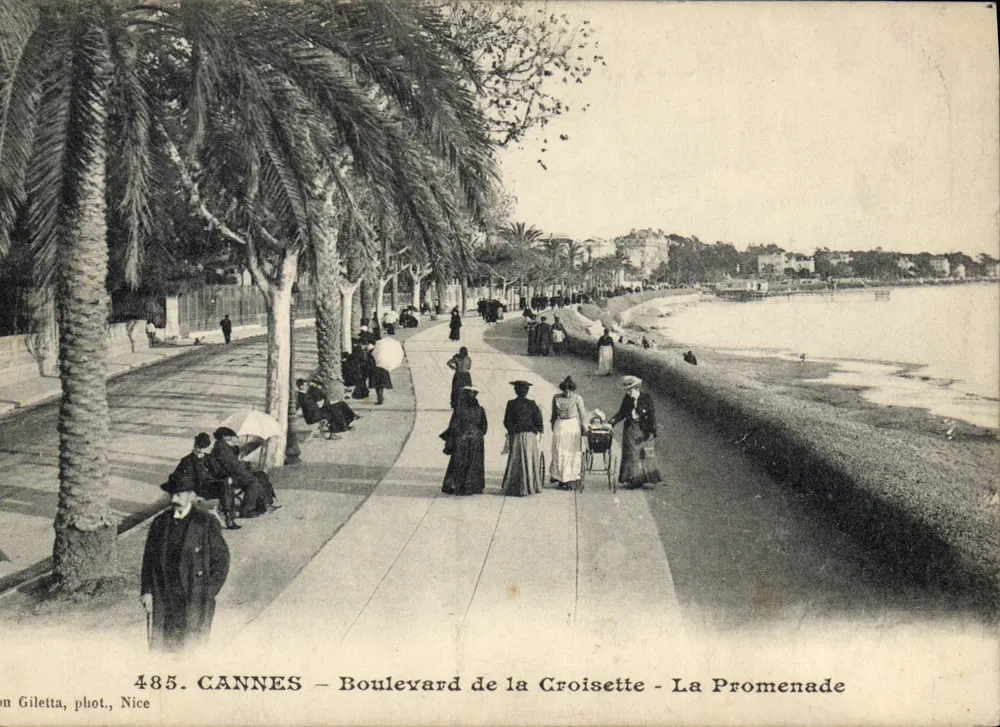 CANNES – Boulevard de la Croisette – Die Promenade – Giletta, phot., Nice, Nr. 485 - Vorderseite