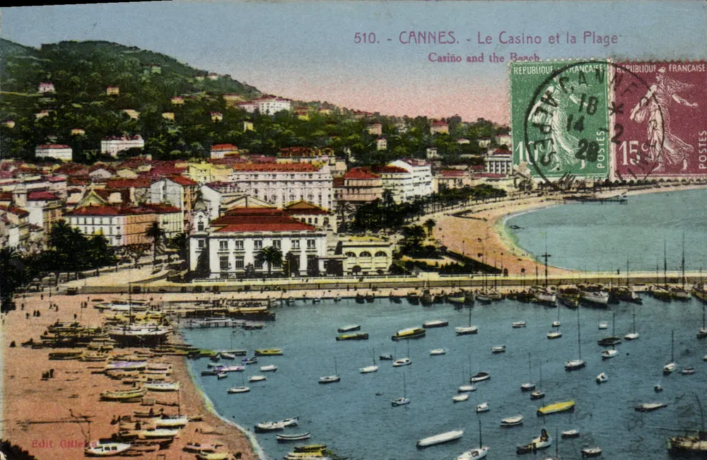 CANNES - O Casino e a Praia — Edit. Gilletta n°510 - Frente