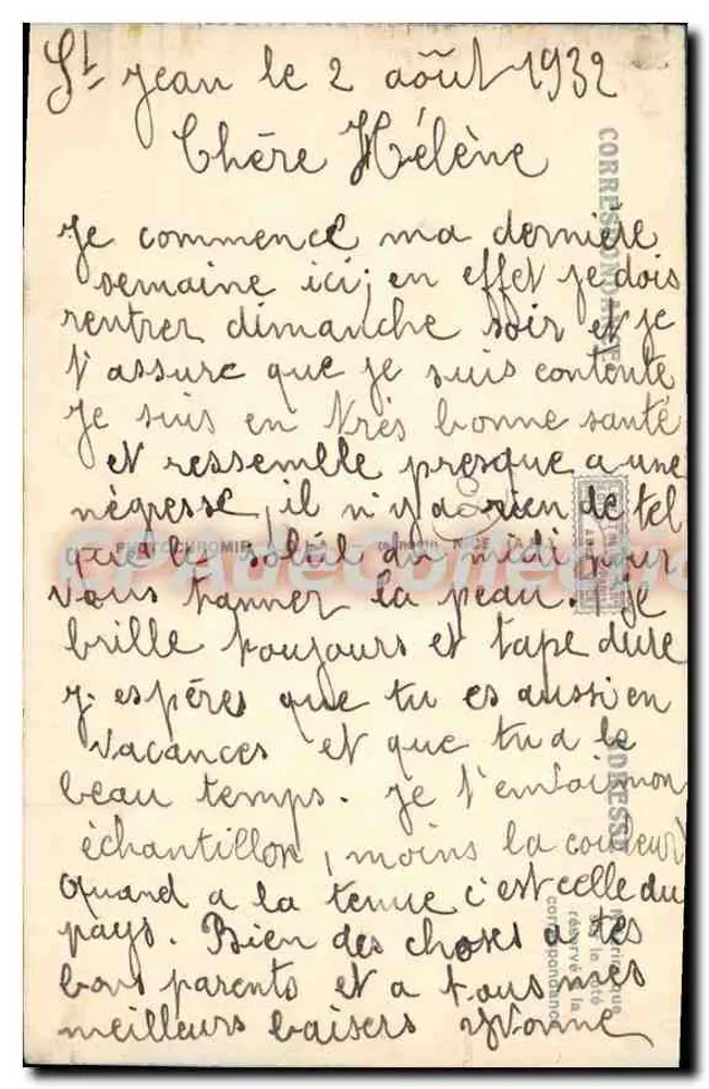 Saint-Jean-Cap-Ferrat — O Portão. — Adia, n° 10148 - Verso