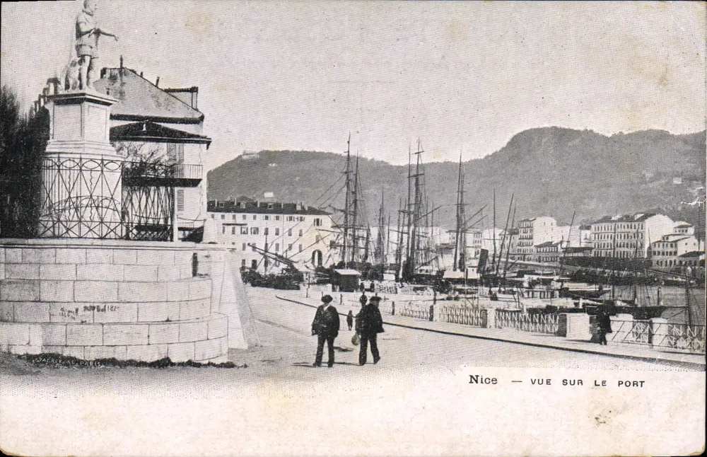 Nice — Vista do porto — editor J. Baudier, Paris - Frente