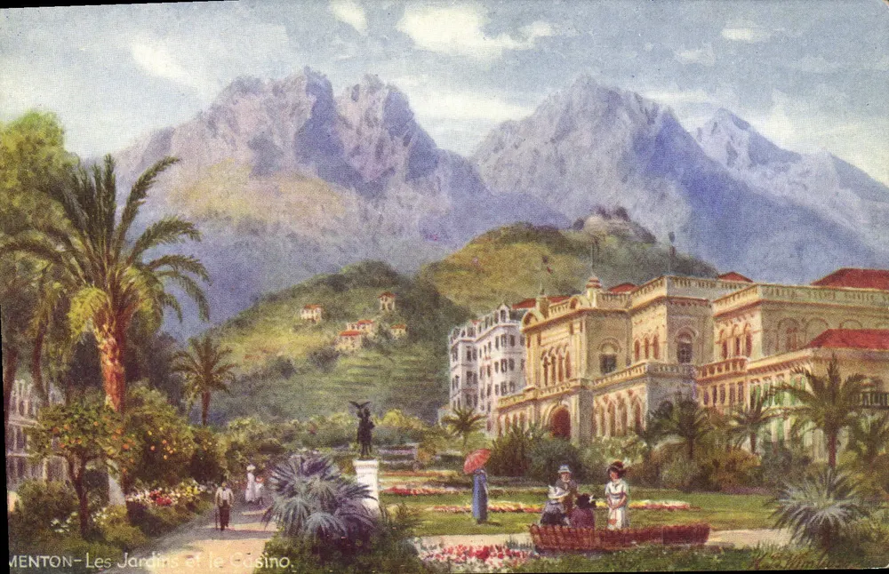Menton - Gärten und das Casino — Tuck, Serie 905 - Vorderseite