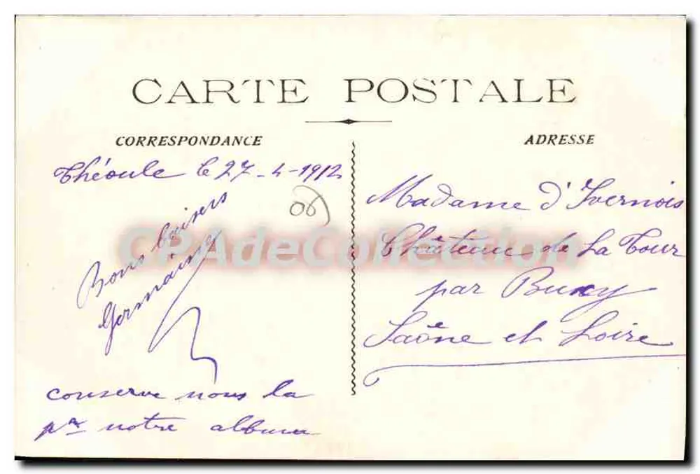 Théoule - Ponta da Agulha — vista da costa rochosa com um ponte em segundo plano — editor L.B. Maïman, Cannes, n° 995 - Verso