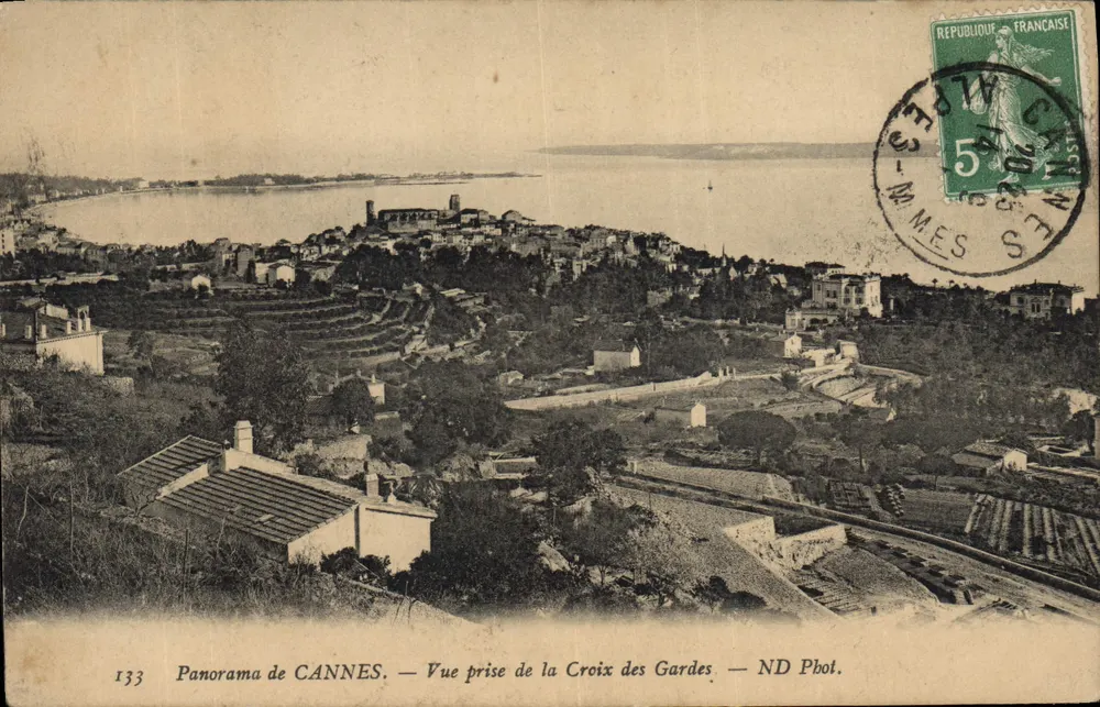Panorama von CANNES — Ansicht vom Croix des Gardes — ND Pbot. - Vorderseite