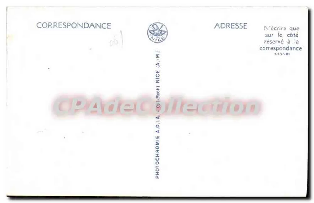 Menton — Vista geral e as Casernas — ADIA 84 - Verso