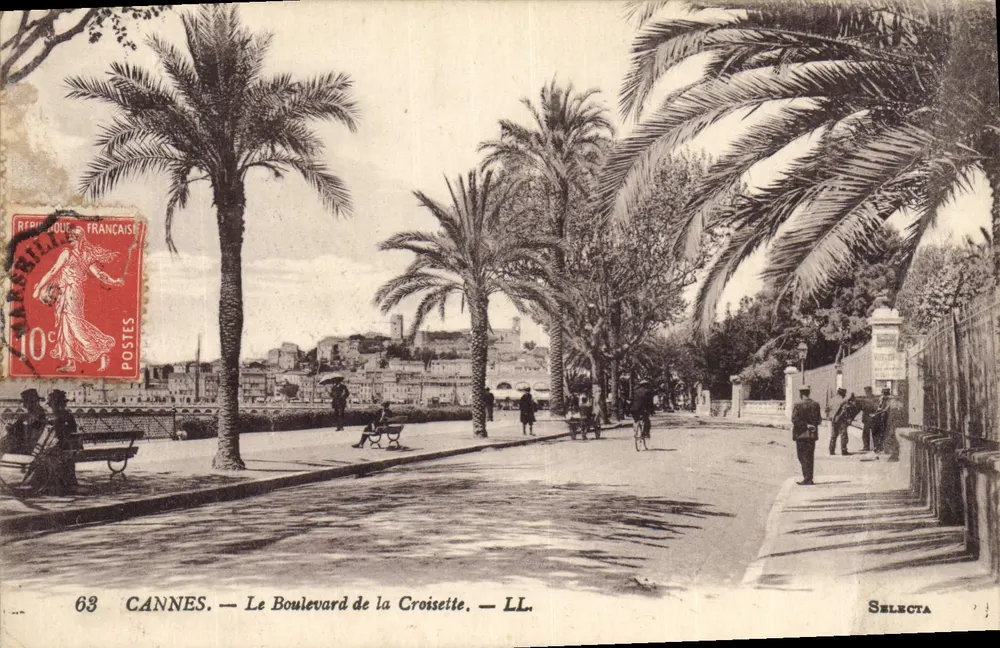 CANNES — O Boulevard de la Croisette — LL. — SELECTA - Frente