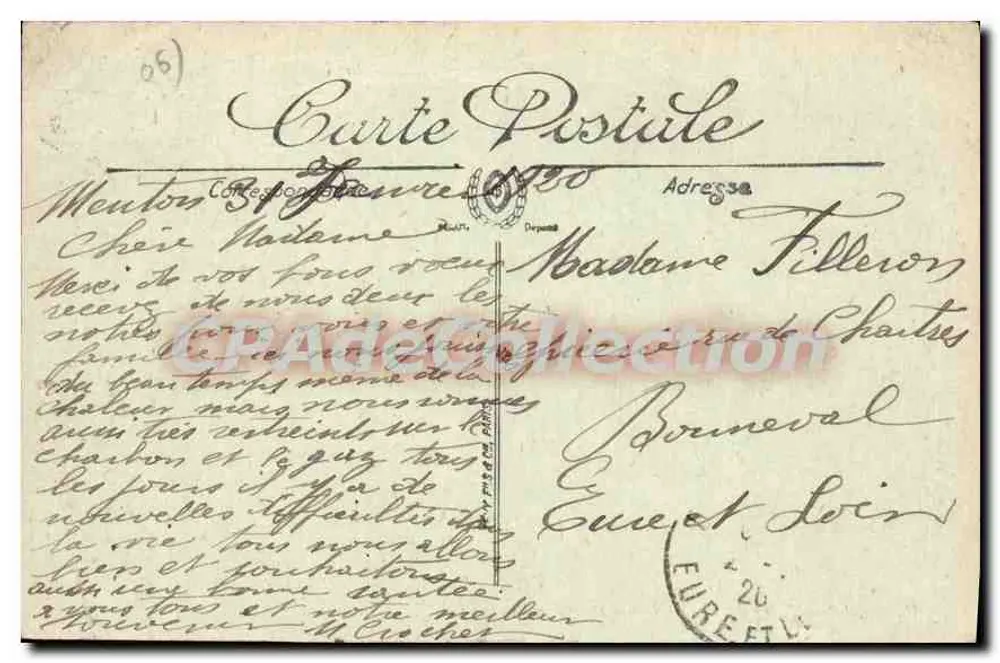 Menton — O Winter Palace Hotel — Li. — Sélecta - Verso