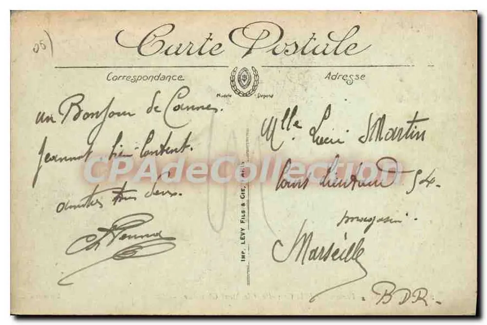 CANNES. — Promenade de la Croisette und Mont Chevalier. — SELECTA. - Rückseite