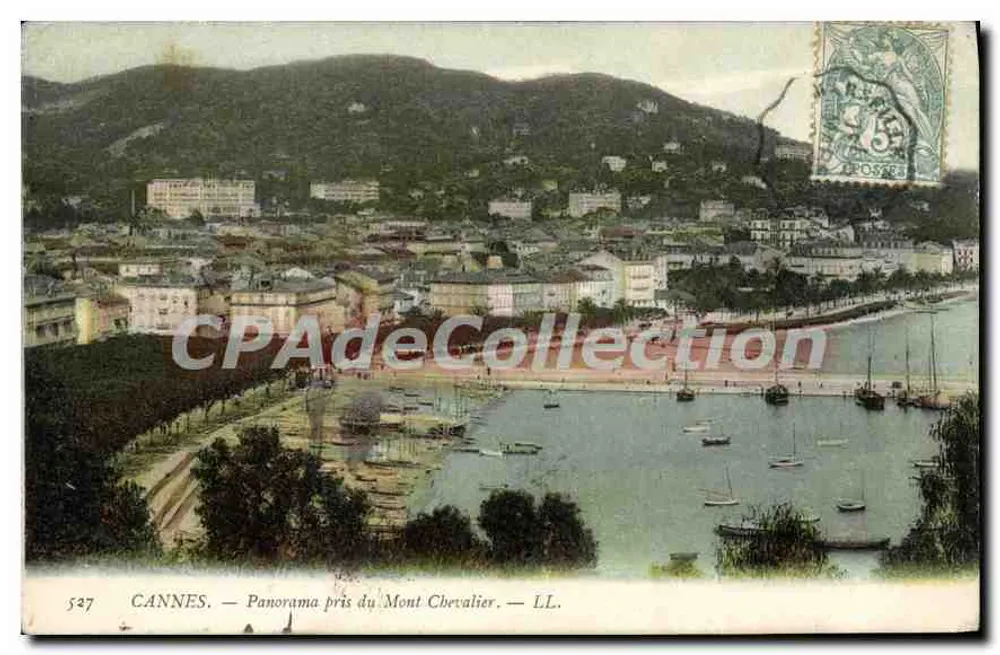 CANNES — Panorama tirado do Mont Chevalier — LL. n° 527 - Frente