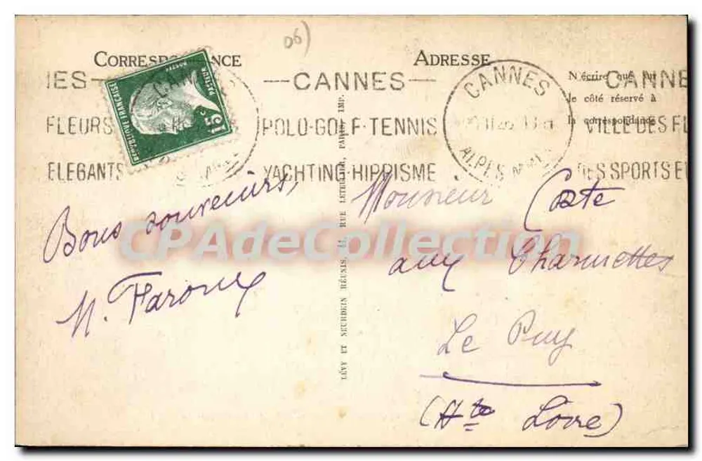 CANNES — Promenade de la Croisette — LL, n°249 - Verso