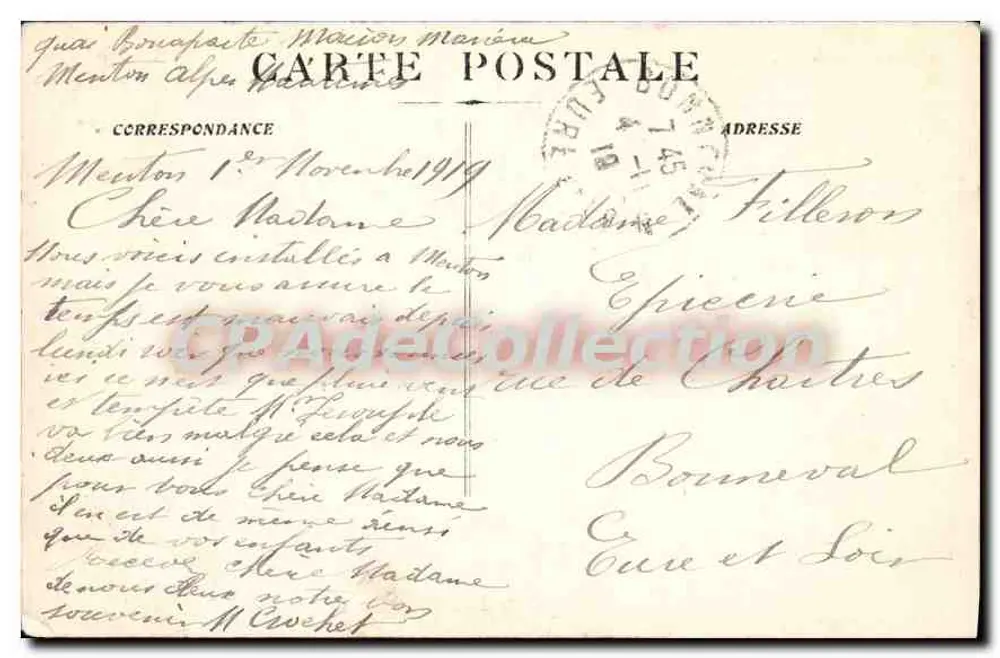 Menton - O Porto — Foto Gauvin - Nice, n°1831 - Verso