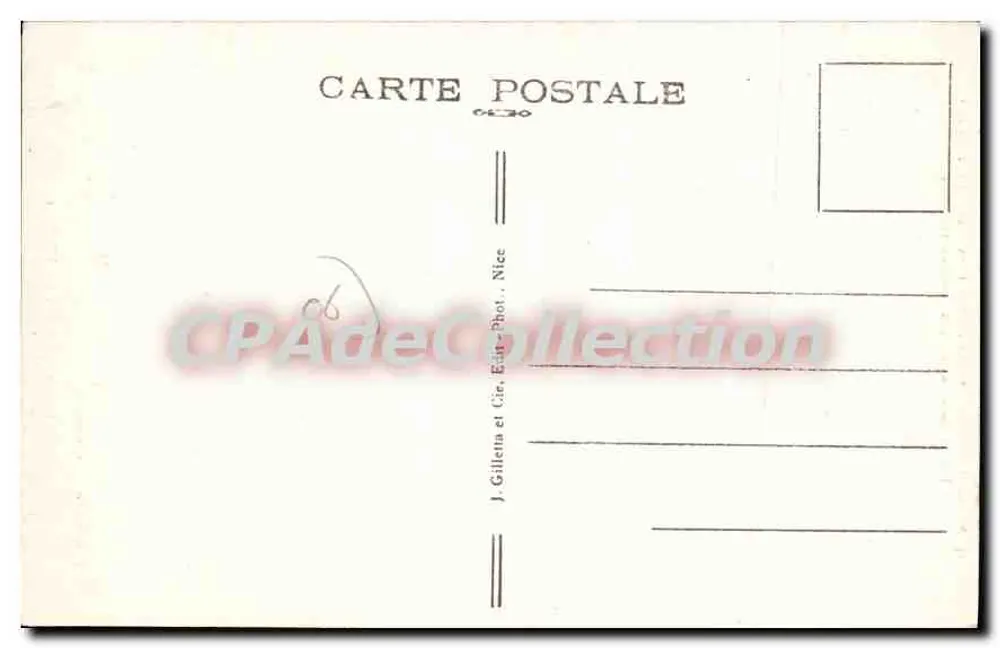 St-Martin-Vésubie (A.-M.) — Cachoeira do Boreon — editor J. Gilletta e Cie, Nice, n° 1245 - Verso