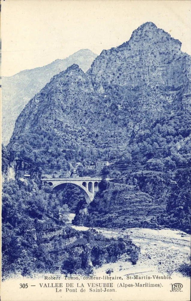 Tal der Vesubie — Die Brücke von Saint-Jean — Robert Tordo, Friseur-Buchhändler, St-Martin-Vésubie - Vorderseite