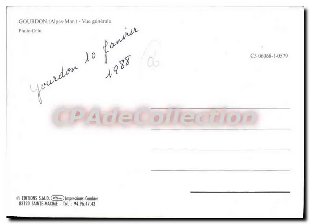 Gourdon (Alpen-Mediterran) — Algemene uitzicht — Edities S.M.D. Impressions Combier - Achterkant