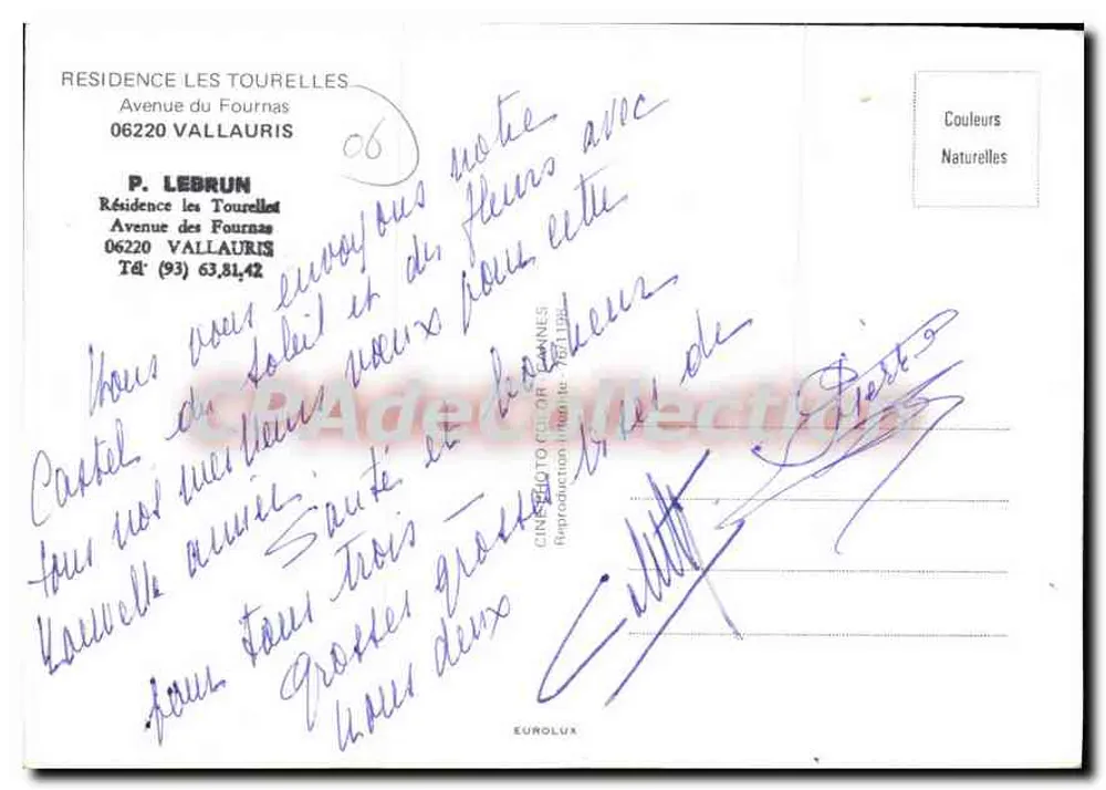Wohnung Les Tourelles — Avenue des Fournas, 06220 Vallauris — Natürliche Farben - Rückseite