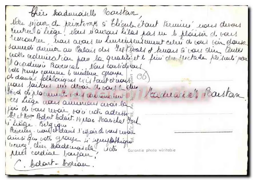 CANNES - Allgemeiner Blick auf das Casino, die Croisette und die großen Hotels — Verlag C. Béart, Nr. 6441 - Rückseite