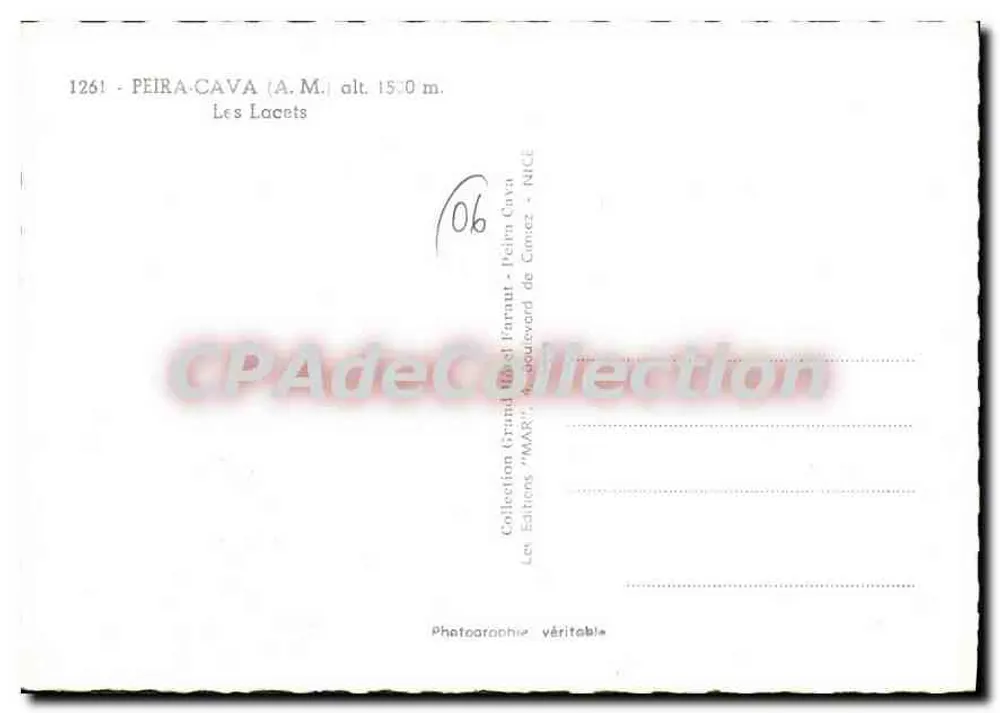 Peira-Cava (A.M.) — Os Lacets — Grand Hôtel Parraut, Nice - Verso