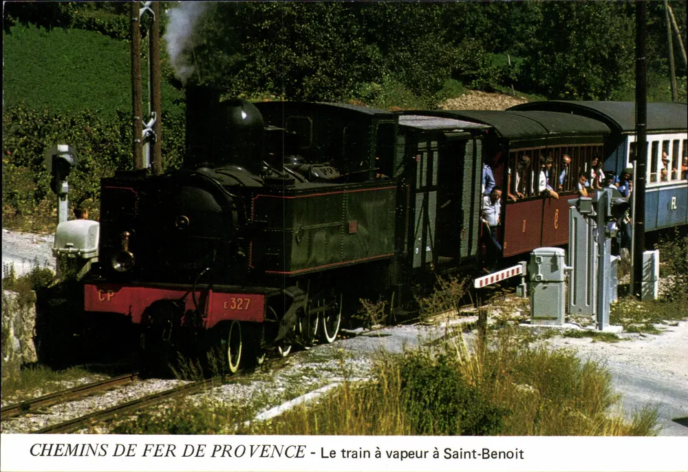 Dampfzug in Saint-Benoît — Chemins de Fer de Provence — Verlag A127 - Vorderseite