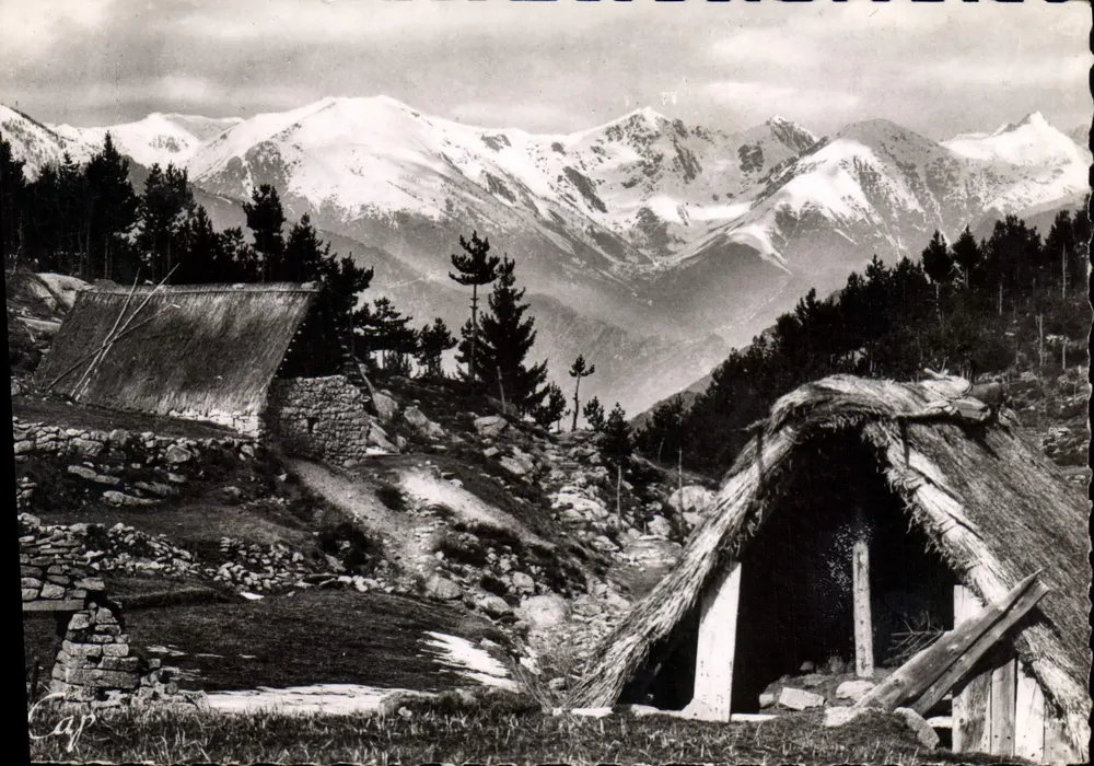 Die Granges und die Kette der Alpen — PEIRA-CAVA (alt. 1500 m.) — REAL-PHOTO, Antike Ansichtskarte PARIS - Vorderseite