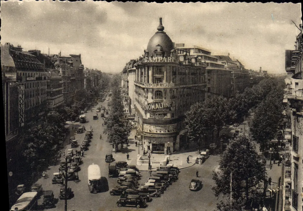 Boulevards dos Italianos e Haussmann — Paris — Edições d'Art Yvon - Frente