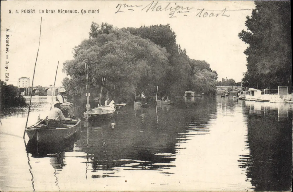 Poissy. Il braccio Migneaux. Fa male — A. Boudier, Imp. Edit. Poissy, N. 4 - Recto