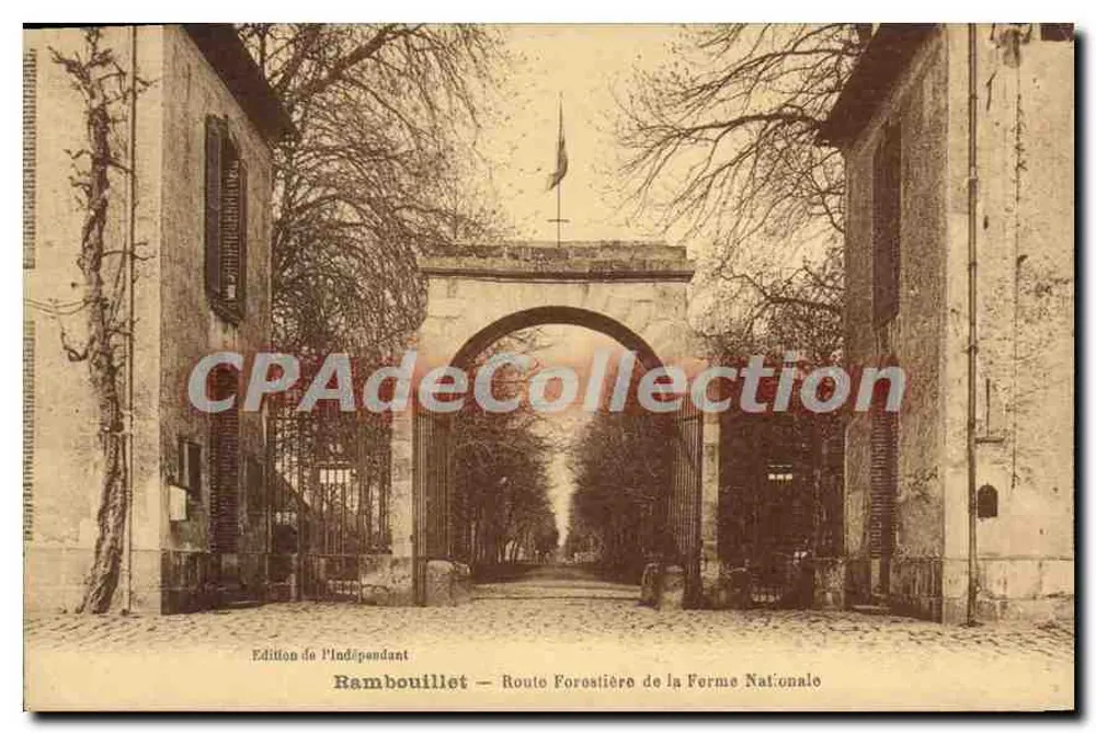 Rambouillet — Forststraße der Nationalen Farm — Edition de l'Indépendant - Vorderseite