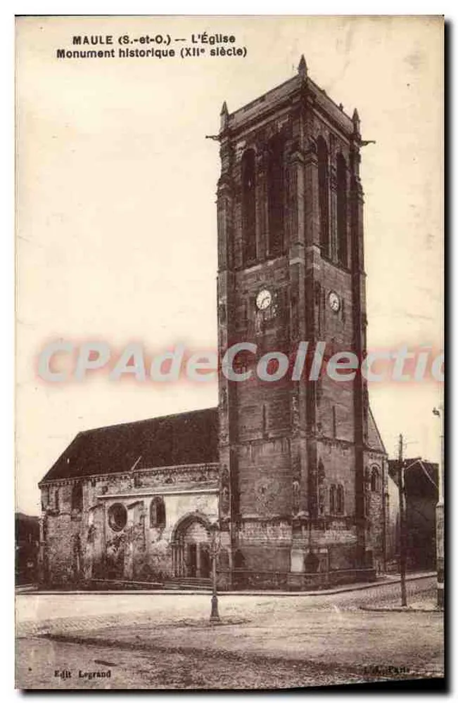 Maule (S.-et-O.) — Die Kirche, Historisches Denkmal (12. Jahrhundert) — Verlag Legrand - Vorderseite