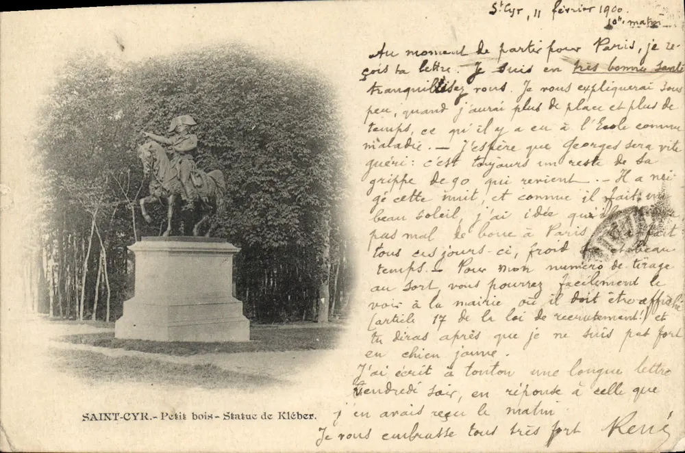 Saint-Cyr - Petit bois - Statue von Kléber - Vorderseite