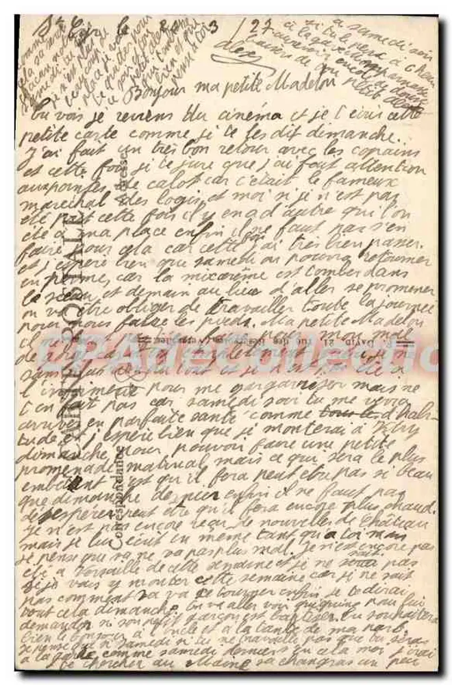 Militärschule SAINT-CYR — Denkmal der Schule — Verlag Vécompte, Bazaz-Parasien - Rückseite
