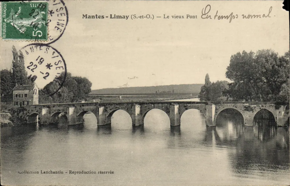 Mantes-Limay (S.-et-O.) — Der alte Brücke — Sammlung Lanchantin - Vorderseite