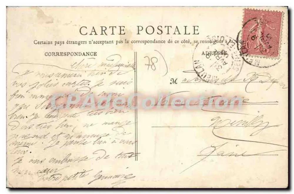 Meulan — O Ponte — B. F., PARIS - Verso